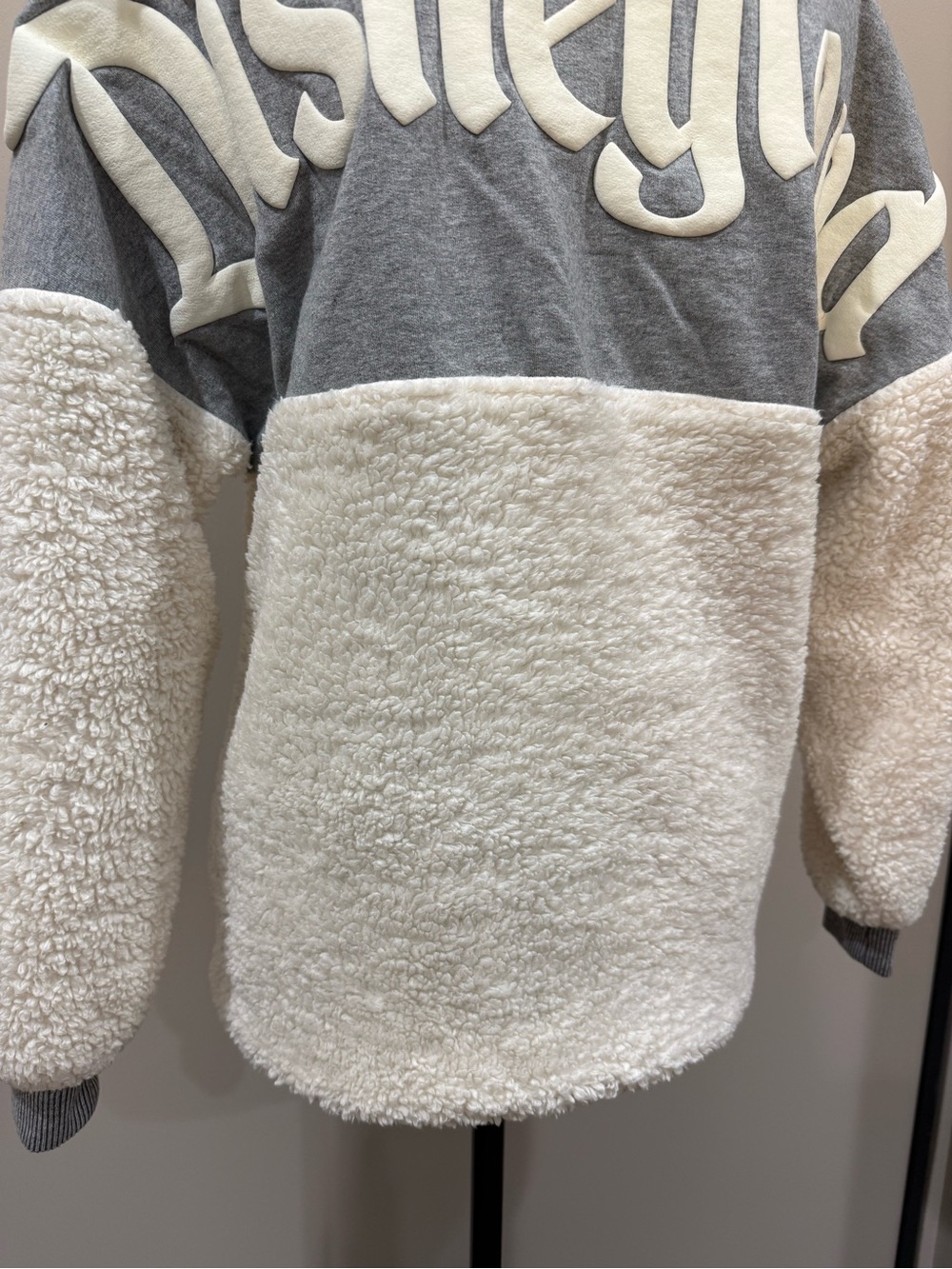 Disneyland Resort Gray & Cream Sherpa Fleece Spirit Jersey - Picture 3 of 9